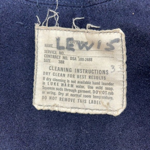 1964 VIETNAM ERA sz38/REG US NAVY SAILOR BLACK JUMPER CRACKER JACK w/CAP JG 01 - Picture 5 of 12